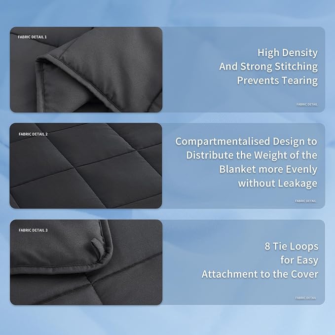 Topcee Weighted Blanket for Adults (17 lbs, 60" x 80") Queen Size Soft Cooling Heavy Blanket Sleeping, Apply to 160-180 lbs Body, Thick Breathable Blanket with Glass Bead, Easy Care