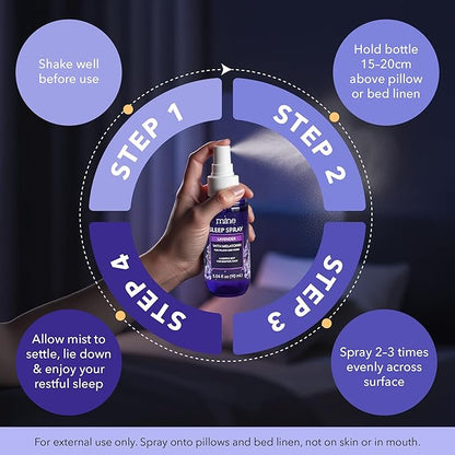 Lavender Sleep Spray with Melatonin - Relaxing Gifts for Teen Girls and Women – Natural Pillow Mist for Sleep, Calming Bed Spray for Adults