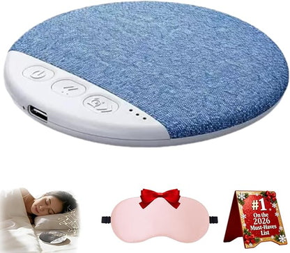 Sleep Speaker Under Pillow, Bone Conduction Pillow Speaker, Ultra-Thin Bluetooth Pillows Speakers with White Noise Sound, Volume Control & Auto-Off Timer