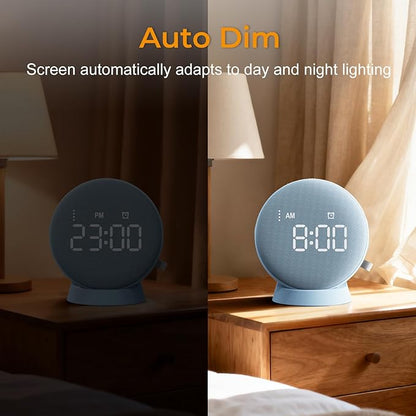 Gianna 110dB Loud Alarm Clock for Heavy Sleepers - Vibrating Alarm Clock, 3 Wake Modes, Auto-Dimming, Rechargeable Battery Operated Bed Shaker for Bedroom and Travel