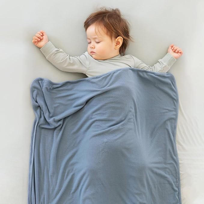 Ultra-Soft Rayon Made from Bamboo Baby Blanket - 30x40 Inches Double-Layer Swaddle Blanket, Breathable & Hypoallergenic, Lightweight Nursing Cover, Stroller Blanket for Infants & Toddlers