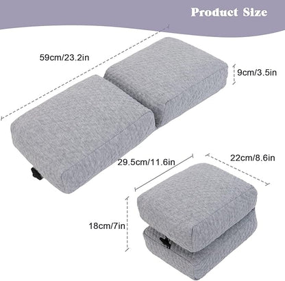 Knee Pillow for Side Sleepers, Leg and Ankle Support Pillow for Hip Pain Smooth Spine Alignment for Better Sleep, Ideal Pillows for Side Sleeping Knee and Back Pain Relief, Light Gray