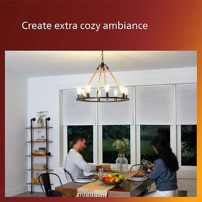 PHILIPS LED 40W A19 4-Pack Vintage Edison Soft White (2700K) 500 Lumen (5.5W = 40W) Dimmable Flicker-Free Light Bulbs