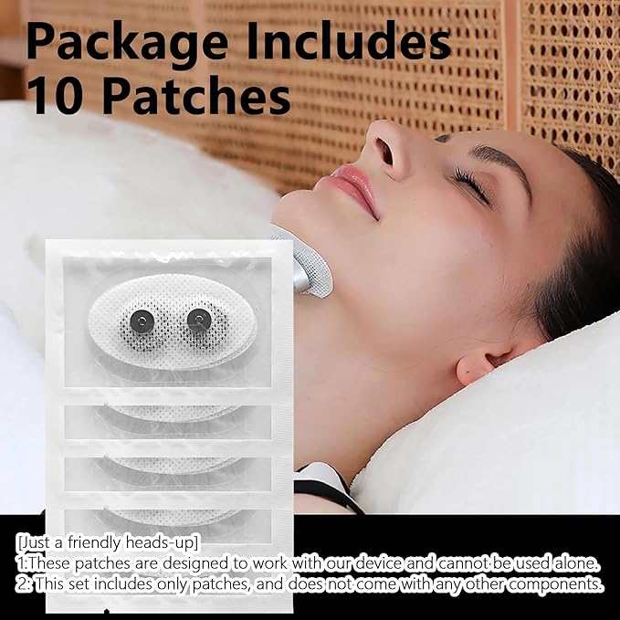 Anti Snoring Device Electrode Plate, 10-Pack Replacement Pads for Electric Anti Snore Stopper Machine Accessories