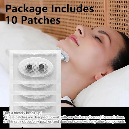 Anti Snoring Device Electrode Plate, 10-Pack Replacement Pads for Electric Anti Snore Stopper Machine Accessories