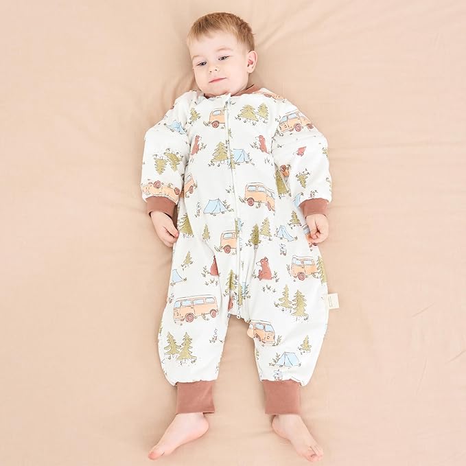 ikaufen Baby Sleep Sack 100% Cotton Smart Thermostatic Stay Snug Swaddle Transition Sleeping Bag 1.0 TOG
