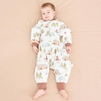ikaufen Baby Sleep Sack 100% Cotton Smart Thermostatic Stay Snug Swaddle Transition Sleeping Bag 1.0 TOG