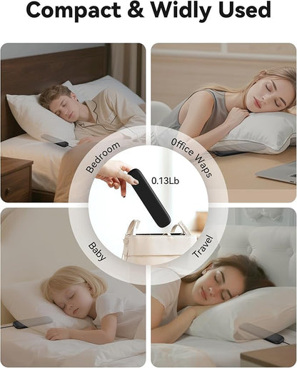 Under Pillow Speaker Bluetooth, 36 Built-in Soothing White Noise Sleep Sound Machine with Wired Remote, Bone Conduction, 3 Timer, 24H Battery for Side Sleeper, Office Nap & Travel Essential