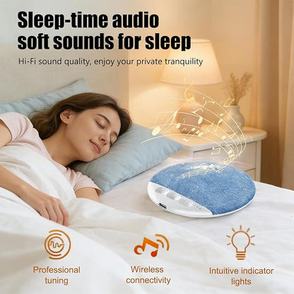 Sleep Pillow Speaker, Pillow Speaker with White Noise Timer Sleep Aid with Stereo Bass Private Sleep Headphones Under Pillow Speaker for Peaceful Nights (Style A)