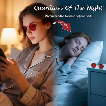 Sleep Blue Light Blocking Glasses for Men and Women, Computer Gaming Glasses Anti Eyestrain & UV Glare