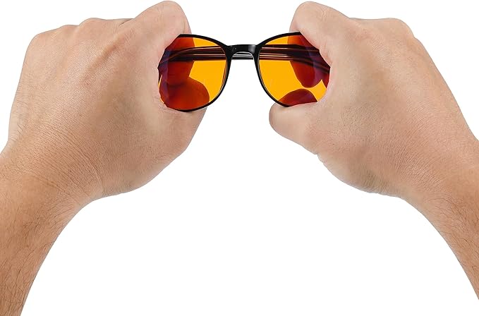 100% Blue Light Blocking Glasses - Better Sleep Anti Eye Strain Protection - Computer Gaming Women Men
