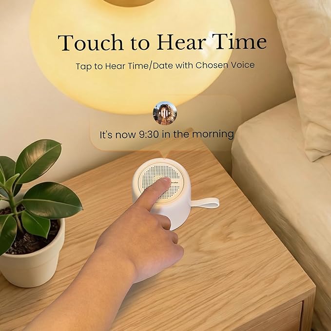 TimeVocalist White Noise Machine & Alarm Clock: Dynamic Sound Mixing, Ambient and Color Noises, Custom Soundscapes, App Control, Multiple Alarms, Sleep Training, 100 Volume Levels, Built in Battery