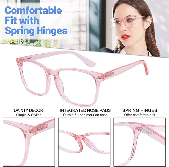 4 PACKS Blue Light Blocking Reading Glasses Women 1.0 1.25 1.5 1.75 2.0 2.25 2.5 2.75 3.0 3.5 4.0 5.0 6.0