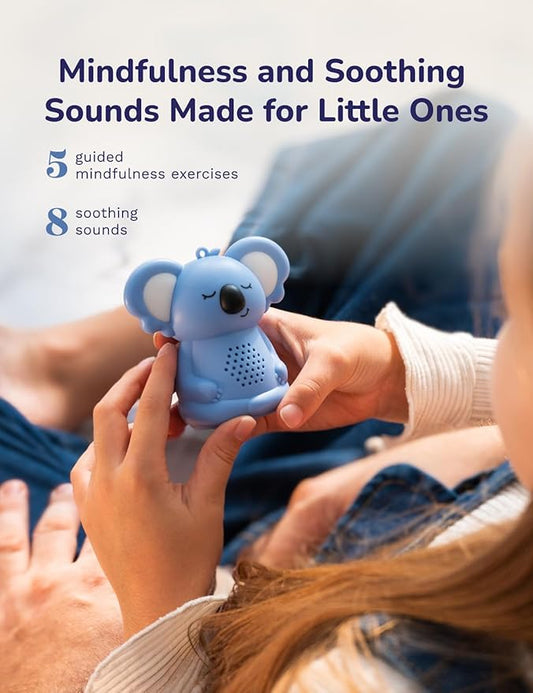 Calming Pal Koala Portable Sound Machine Baby, 5 Guided Mindfulness Rechargeable Sound Machine for Sleep Adults/Kids, 8 Soothing Sounds Mini Portable Sound Machine for Travel/Home/School