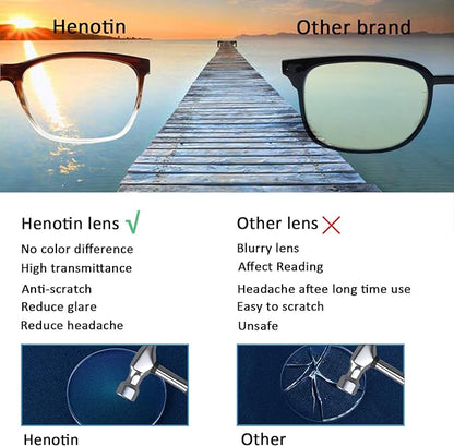 Henotin 4 Pack Ladies Reading Glasses Blue Light Blocking Spring Hinge Readers Anti Eyestrain Computer Eyeglasses (Mix Color, 1.75)