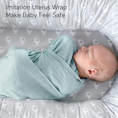 Momcozy Muslin Swaddle Blanket, 4 Pack Large 47 X 47 Inches Breathable Swaddling Receiving Blankets for Baby Boy & Girl, Soft and Skin-Friendly Unisex Baby Blankets, Pink Blue