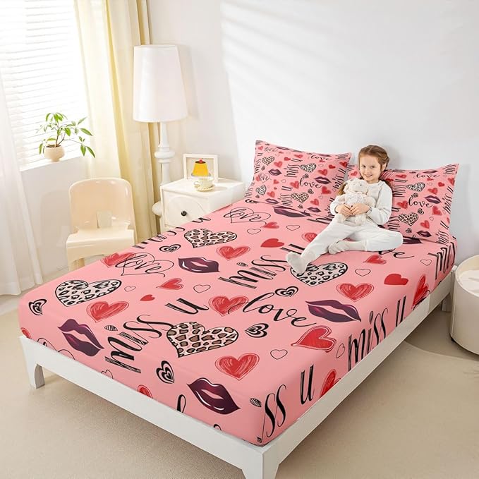 Tree of Life Kids Queen Size Fitted Sheet,Aesthetic Stained Glass Leaves Boys Girls Bed Sheets,Nature Plant Abstract Room Decor,Colorful Bedding Set,2 Pillowcases(No Flat)