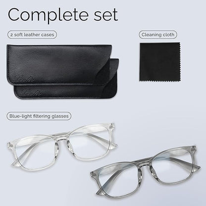 livho High Tech Blue Light Glasses - Advanced Blue Light Blocking Computer Glasses - Screen Fatigue & UV Protection