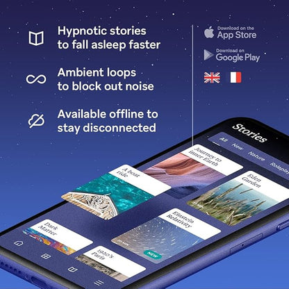 Hoom HoomBand | Bluetooth Sleep Headphones | Headband for Sleep, Travel, Meditation | Free Access to Hypnotic Stories and Sounds created by Sleep Experts | Charging Cable Included