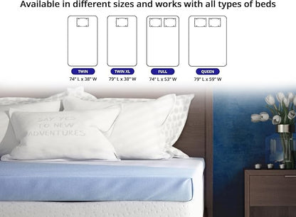 Roost Sleep Cool Cloud 3 Inch Gel Memory Foam Full Mattress Topper – Cooling Bed Topper for Back Pain and Pressure Relief, Removable Washable Cover, Ventilated Design, Fits Full Beds