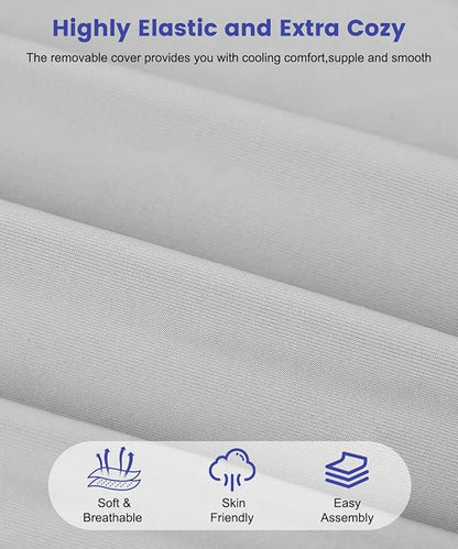 Leg Elevation Pillows for After Surgery, 7.8Inch Height Foam Wedge Knee Surgery Recovery Equipment, Knee Replacement Recovery Aids for Hip Ankle Pain Relief, Single Leg Suppoort Wedge