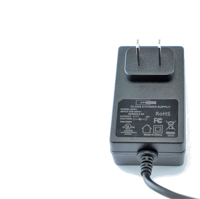 [UL Listed] OMNIHIL 8 Feet Long AC/DC Adapter Compatible with Circadian Optics Lumos 2.0 Light Therapy Lamp