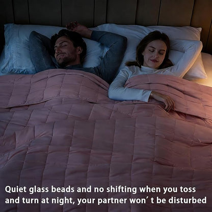 Pink Weighted Blanket for Adults 20lbs, 80"x87", King Size Cooling Heavy Throw Blanket for 130-220lbs, Microfiber Soft Thick Big Blankets Weighted Comforter Gifts for Sleeping
