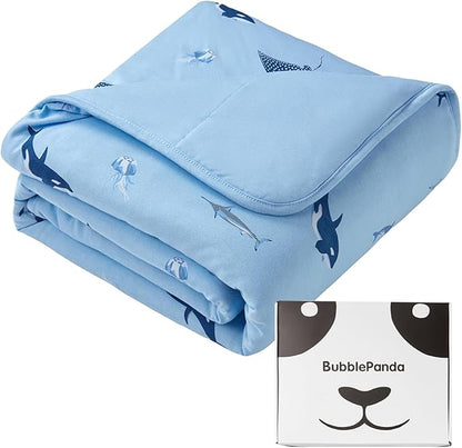 BubblePanda Rayon Made from Bamboo Baby Blanket for Boys Girls Neutral Soft Crib Blanket Toddler Quilt Comforter Newborn Nursery 30 x 40 Inch Shark