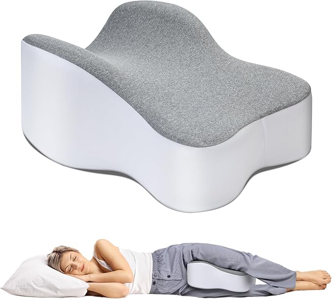 Knee Pillow for Side Sleepers,Leg Pillows for Sciatica,Knees,Hips,Joints Between Legs,Back Pain Relief When Side Sleeping Spine Alignment Support for Knee Surgery Recovery
