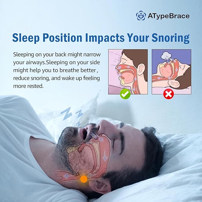 Side-Sleeping Trainer for Side Sleep, Anti Snoring Solution, Stop Snoring and Reduce The Risk for Sleep Apnea,Black