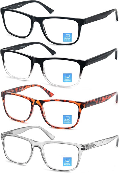 Blue Light Blocking Reading Glasses Men Large Oversized Square Readers Wide fit Cheaters for Men W/Big Head/Large Face