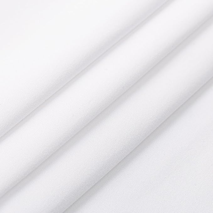 4 Piece Bed Sheet Set (Queen,White) 1 Flat Sheet,1 Fitted Sheet and 2 Pillow Cases,Brushed Microfiber Luxury Bedding with Deep Pockets