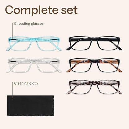 Gaoye 3.0 Professional Reading Glasses for All Day - Computer Readers with Blue Light Protection - Value Pack