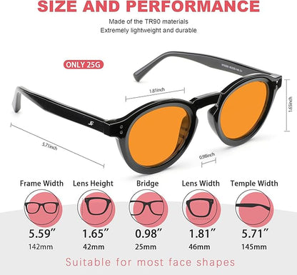 Sleep Blue Light Blocking Glasses for Men and Women, Computer Gaming Glasses Anti Eyestrain & UV Glare