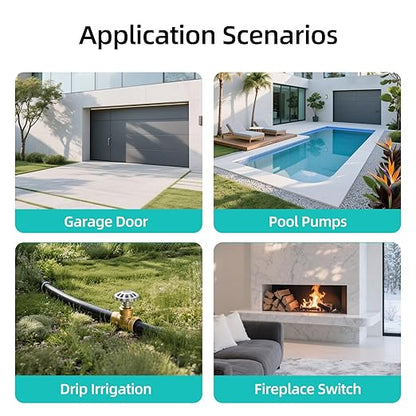 4 Channels Smart Relay Switch with Dry Contact, WiFi Bluetooth APP Control Module for Lights/Appliances, Voice Automation with Alexa & Google Home, 10A per Channel, AC110V/DC5V 12V 24V Compatible