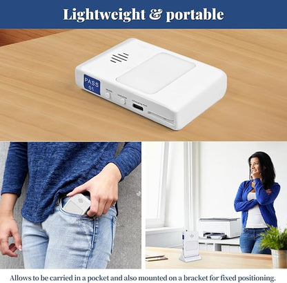 Bed Sensor Pad & Pager for Elderly Dementia Patients Caregiver Bed Alarm with 32" x 13" Motion Sensor Pad Fall Prevention for Elderly (Bed Pad)