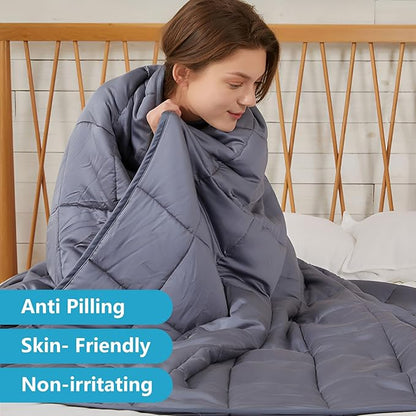AIZYR Weighted Blanket Heavy Blanket with Glass Bead, Soft Blanket for Sleeping High Breathability Comfort Blanket for Adults & Couple All Season,48.0" 72.0"/11.9LB