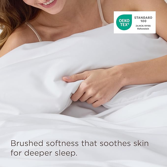 Bedsure Duvet Cover Full Size - Only Includes 1 Duvet Cover (80"x90"), Hotel Luxury Soft Double Brushed All Season Bedding for Kids & Adults, Zipper Closure, NO Comforter, White