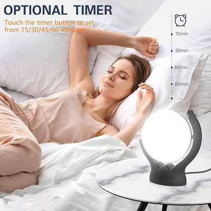 Voraiya Light Therapy Lamp, UV-Free 10000 Lux Therapy Light, Rotatable Happy Sunlight Lamp with 5 Brightness & 3 Color Temperature,Timer & Memory Function, Daylight for Bedroom, Office