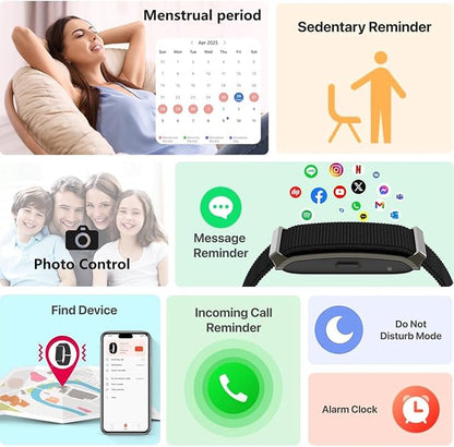 Smart Watch, Multi-Scenario Health Monitoring, Real-Time Heart Rate Tracker, IP68 Waterproof, Music Control