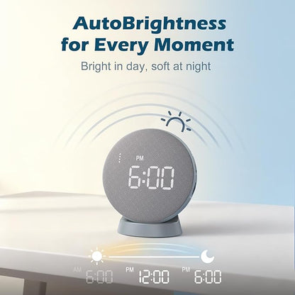 REACHER Super Loud Alarm Clock for Heavy Sleepers Adults Teens, Vibrating Alarm Clock Bed Shaker Under Pillow, Rechargeable Battery Powered for Travel, Auto-Dim, Portable