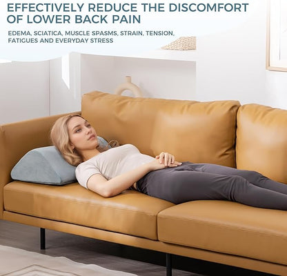 Knee Wedge Pillow 6.3'' for Post-Surgery Recovery-Leg Elevation Support for Sleep Position, Alleviating Lower Back & Hip Pain Enhancing Circulation in Ankles Legs Triangle Pillow with Removable Cover