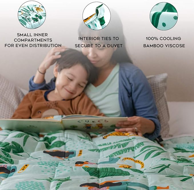 YnM Cooling Weighted Blanket,Bed Blanket for Two Person of 90~160lbs, Ideal for Queen/King/Ca King Bed (80x87 Inches, 20 Pounds, Leopard)| A Duvet Included