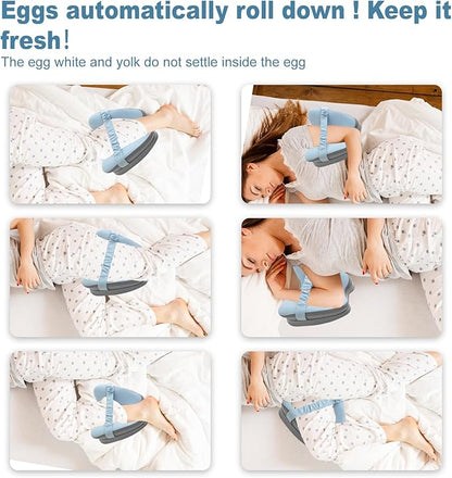 Knee Pillow for Side Sleepers, Memory Foam Leg Pillow for Side Sleeping, Cooling Knee Pillow with Strap for Hip Pain, Back Pain, Sciatica Pain Relief, Spine Alignment (Butterfly-Blue)