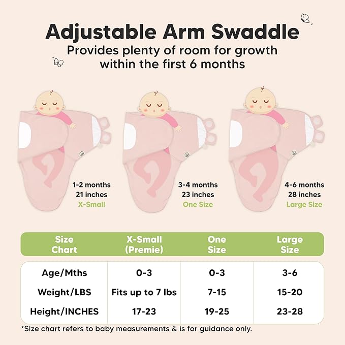 3-Pack Organic Baby Swaddle Sleep Sacks - Swaddles for Newborns, Infant 0-3 Months, Baby Girls, Boys, Soft & Snug Newborn Sleep Sack, Nursery Swaddling Blankets (Mellow, OS)
