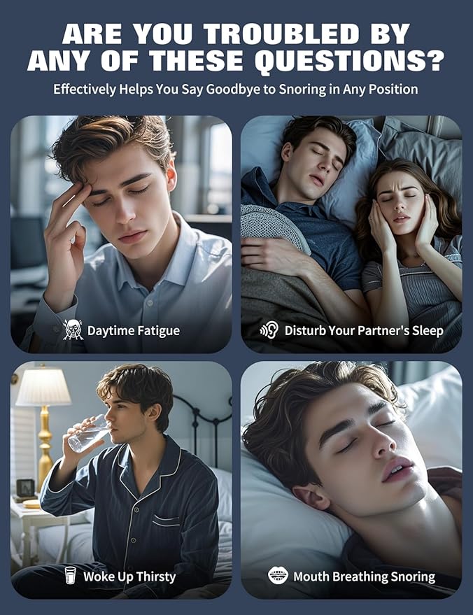 Chin Strap for Sleeping,FSA Eligible HSA,Anti Snore Chin Strap for CPAP Users,Anti Snoring Devices Breathable and Reusable for Men and Women,Simple and Effective Snoring Solution