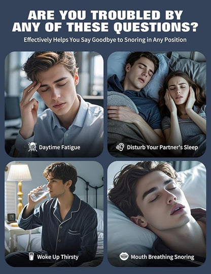 Chin Strap for Sleeping,FSA Eligible HSA,Anti Snore Chin Strap for CPAP Users,Anti Snoring Devices Breathable and Reusable for Men and Women,Simple and Effective Snoring Solution