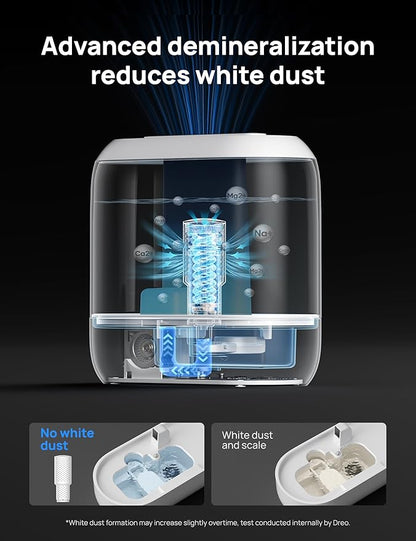 Dreo Smart Humidifiers for Bedroom-Filter Included,Top Fill 4L Humidifier Large Room with 28 dB, 36H Runtime, Touch/APP/Voice Control, Nightlight, Cool Mist Humidifiers for Baby, Plants, Indoor, Blue