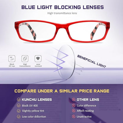 Reading Glasses for Women Men - 5 Pack Blue Light Blocking Spring Hinge Computer Readers Anti Glare UV Eyeglasses