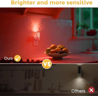 L LOHAS LED Night Light, Night Lights Plug into Wall, Color Changing Nightlight RGB with Dusk to Dawn Sensor, Nightlight Plug in Wall for Halloween, Christmas, Holiday, Hallway Bedroom Kids Room